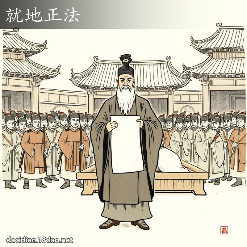就地正法 - 國語大辭典配圖
