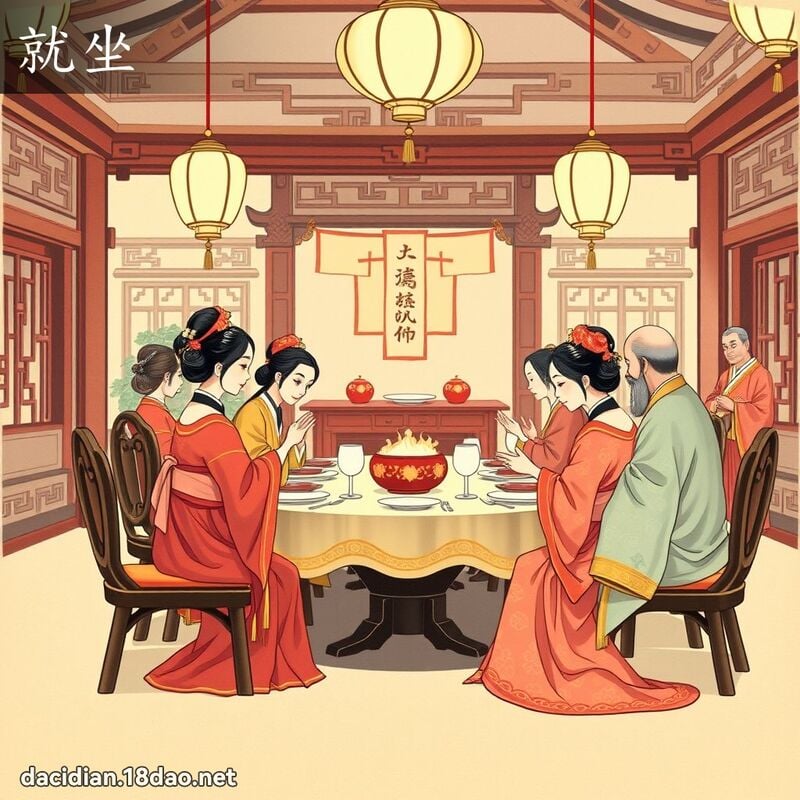 就坐 - 國語大辭典配圖