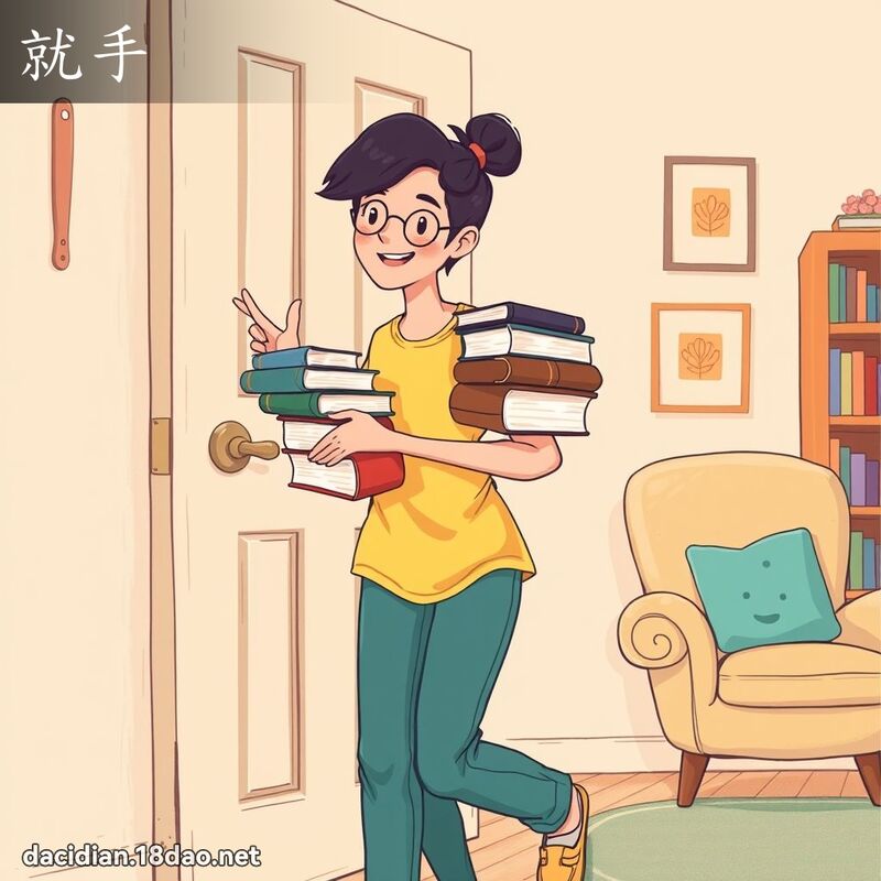 就手 - 国语大辞典配图