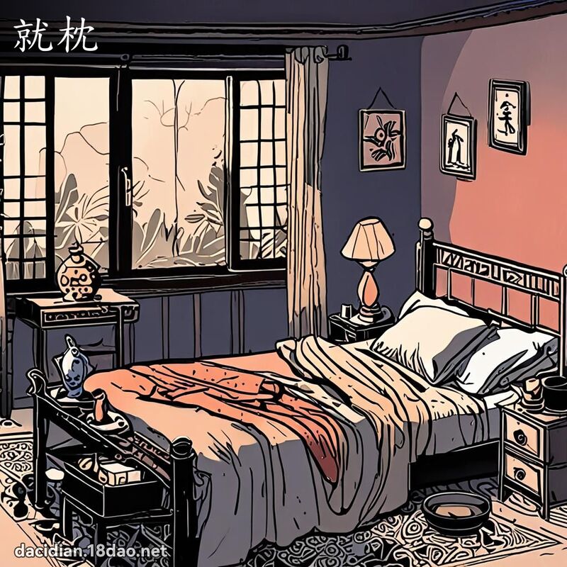 就枕 - 國語大辭典配圖