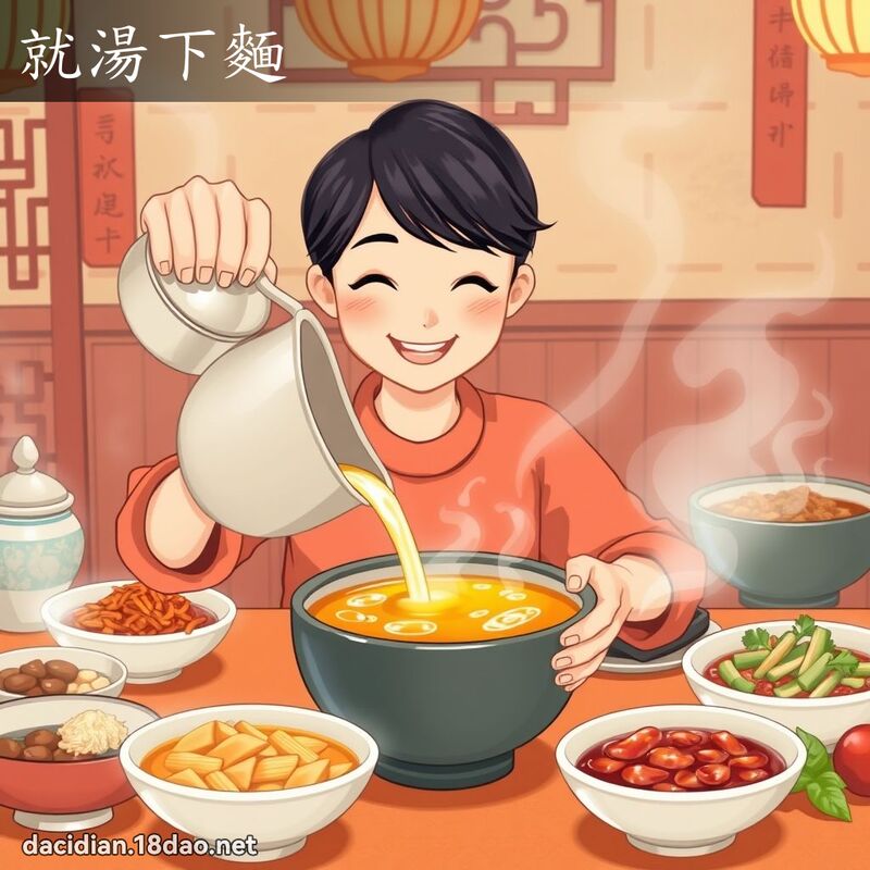 就湯下麵 - 國語大辭典配圖