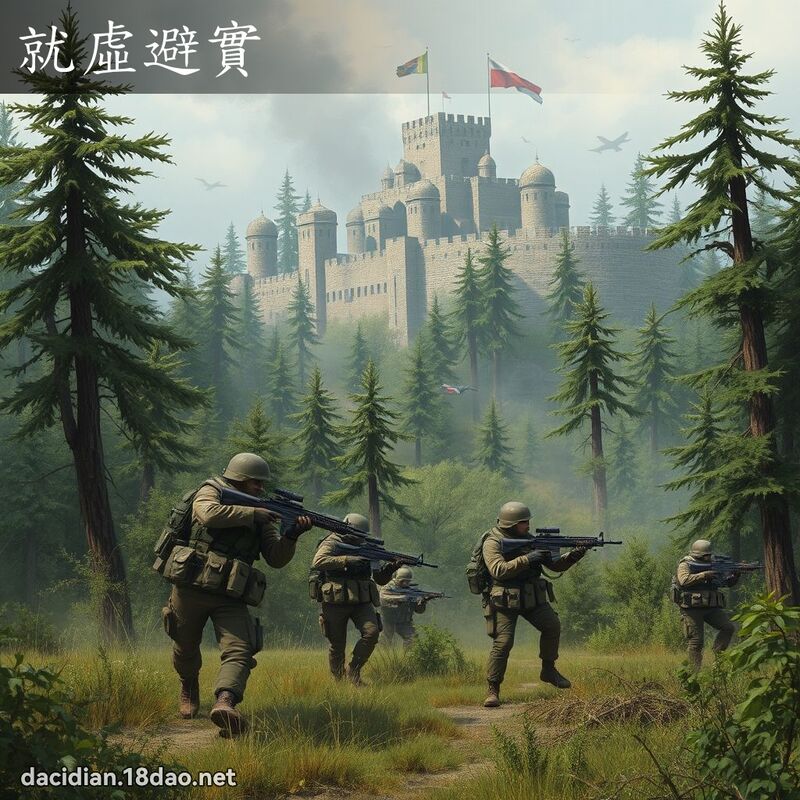 就虚避实 - 国语大辞典配图
