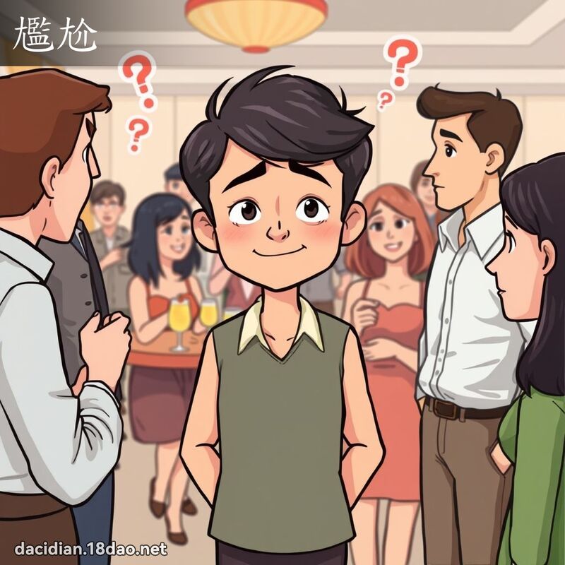 尷尬 - 國語大辭典配圖