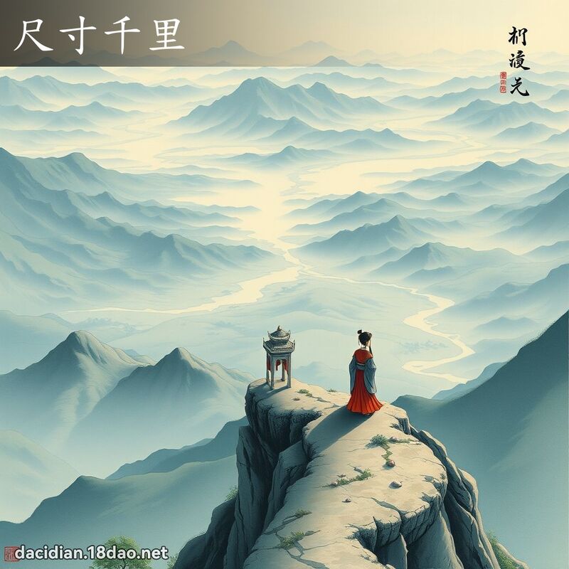 尺寸千里 - 國語大辭典配圖