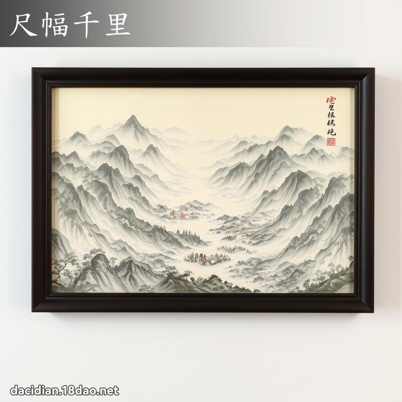 尺幅千里 - 國語大辭典配圖