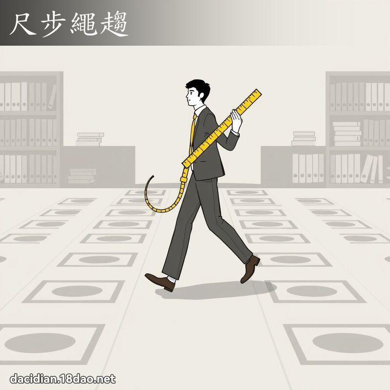尺步绳趋 - 国语大辞典配图