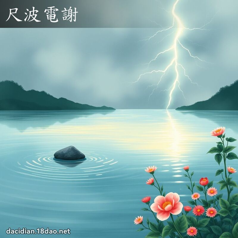 尺波电谢 - 国语大辞典配图