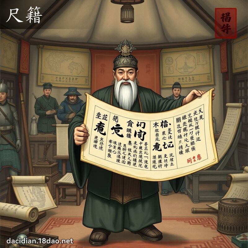 尺籍 - 国语大辞典配图
