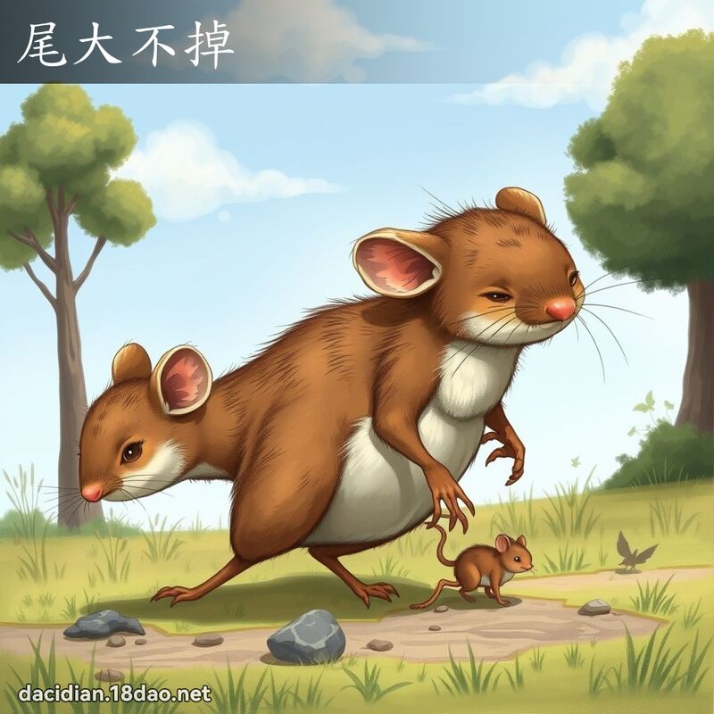 尾大不掉 - 國語大辭典配圖