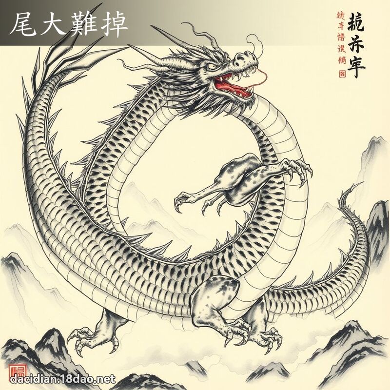 尾大難掉 - 國語大辭典配圖