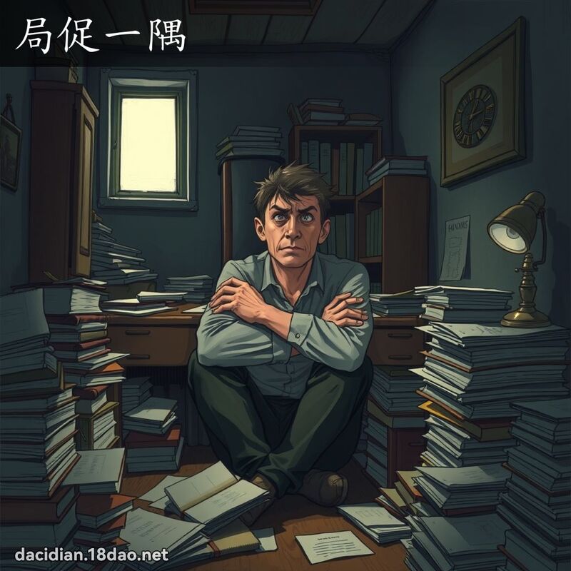 局促一隅 - 国语大辞典配图