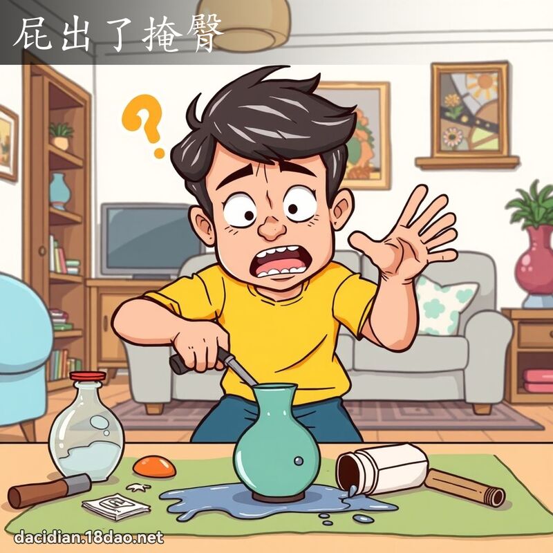 屁出了掩臀 - 國語大辭典配圖