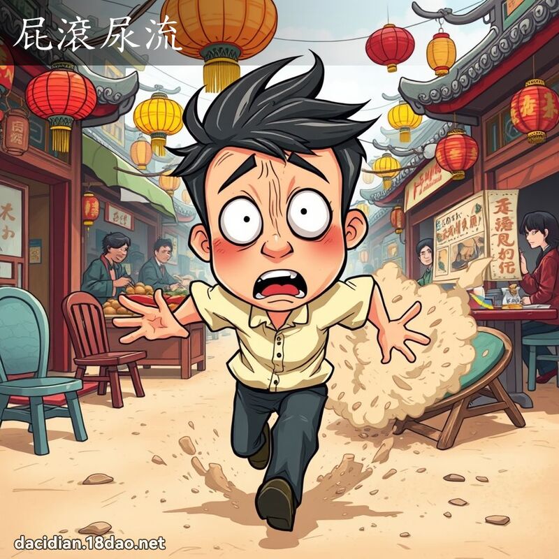 屁滾尿流 - 國語大辭典配圖
