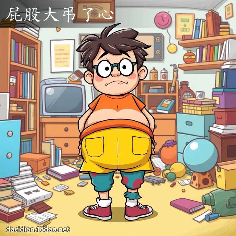 屁股大弔了心 - 国语大辞典配图