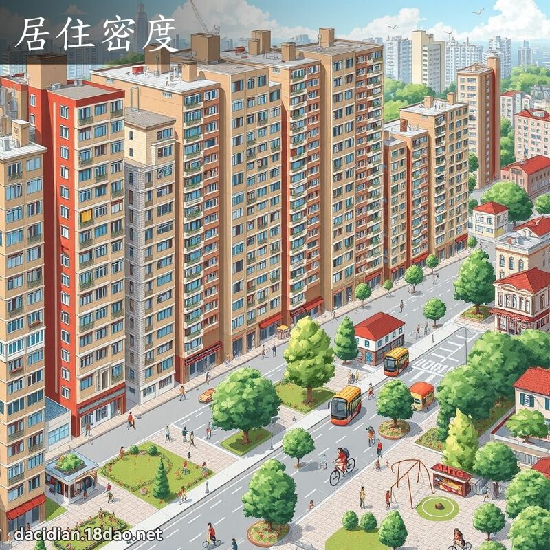 居住密度 - 國語大辭典配圖