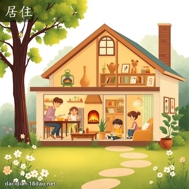 居住 - 国语大辞典配图