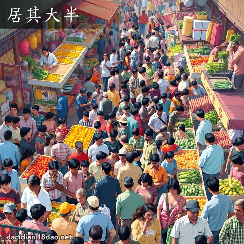 居其大半 - 國語大辭典配圖
