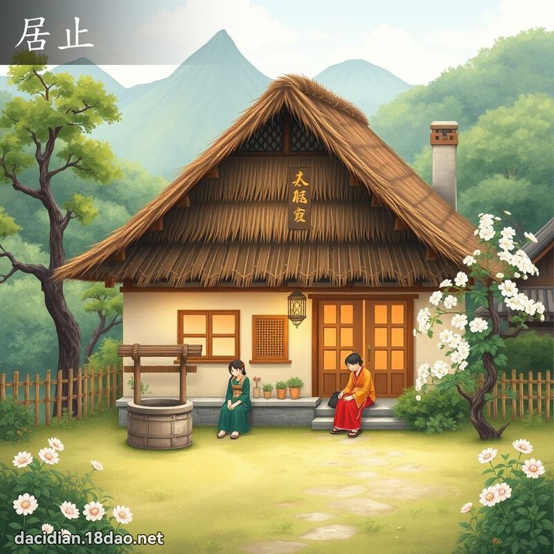 居止 - 国语大辞典配图