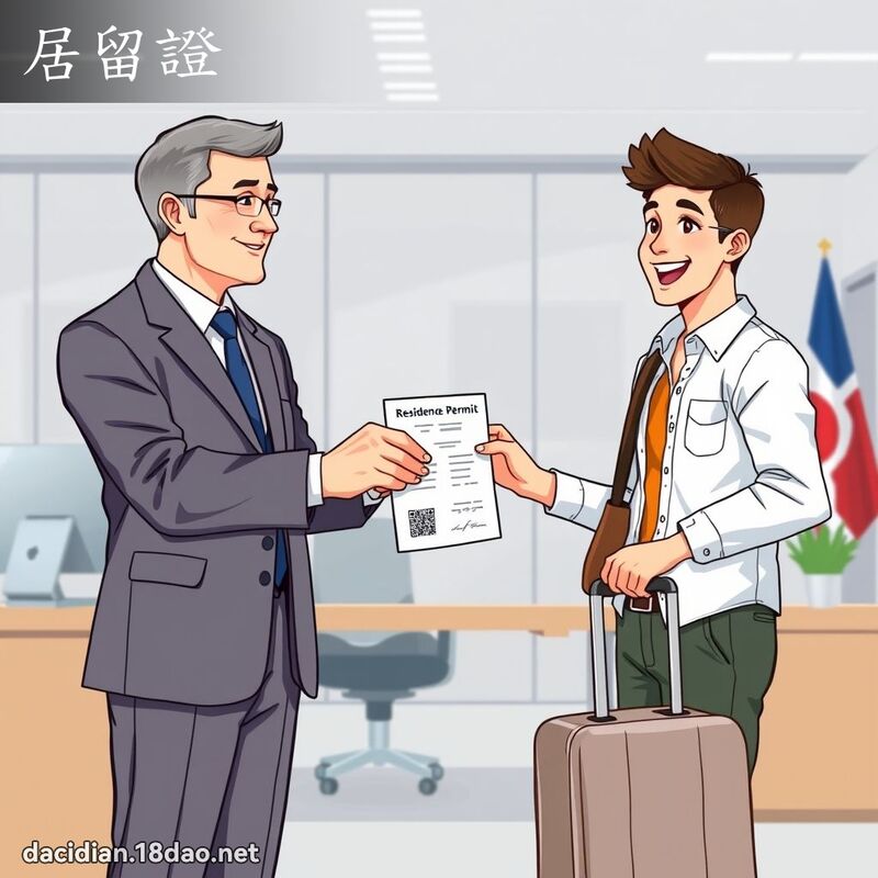 居留證 - 國語大辭典配圖