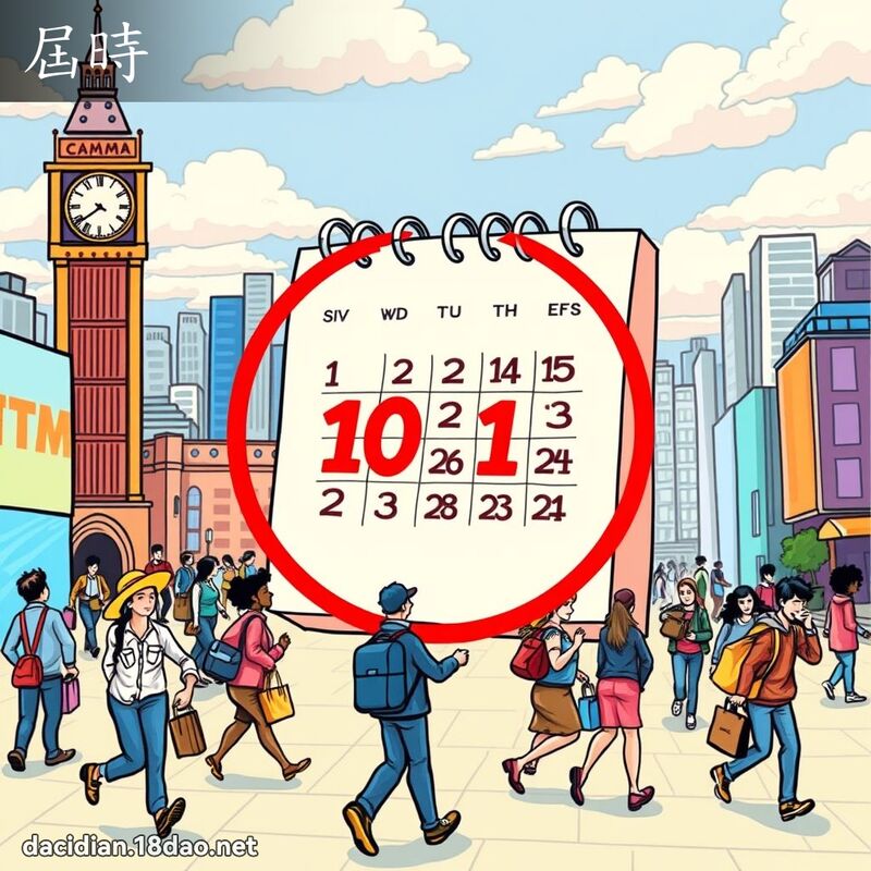 屆時 - 國語大辭典配圖