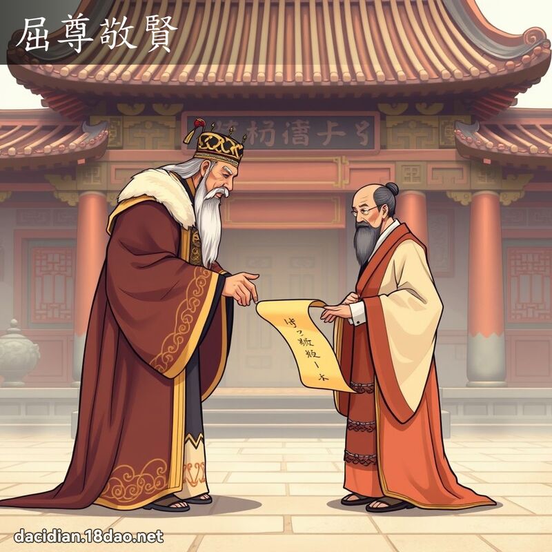 屈尊敬贤 - 国语大辞典配图