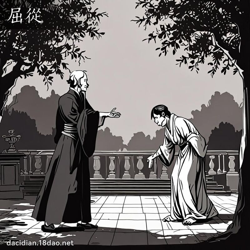 屈从 - 国语大辞典配图