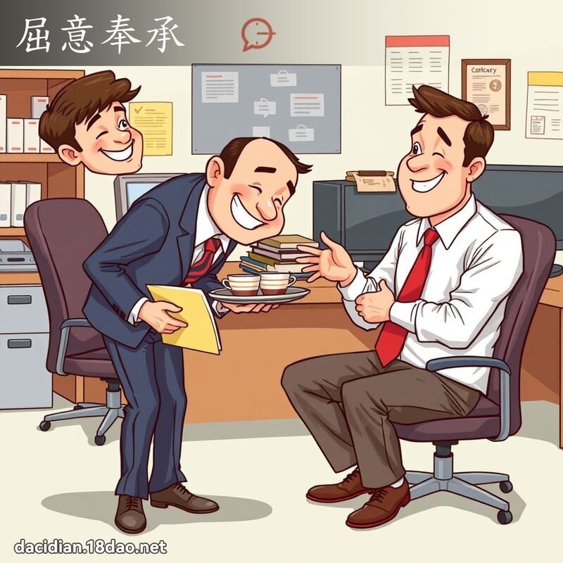 屈意奉承 - 國語大辭典配圖