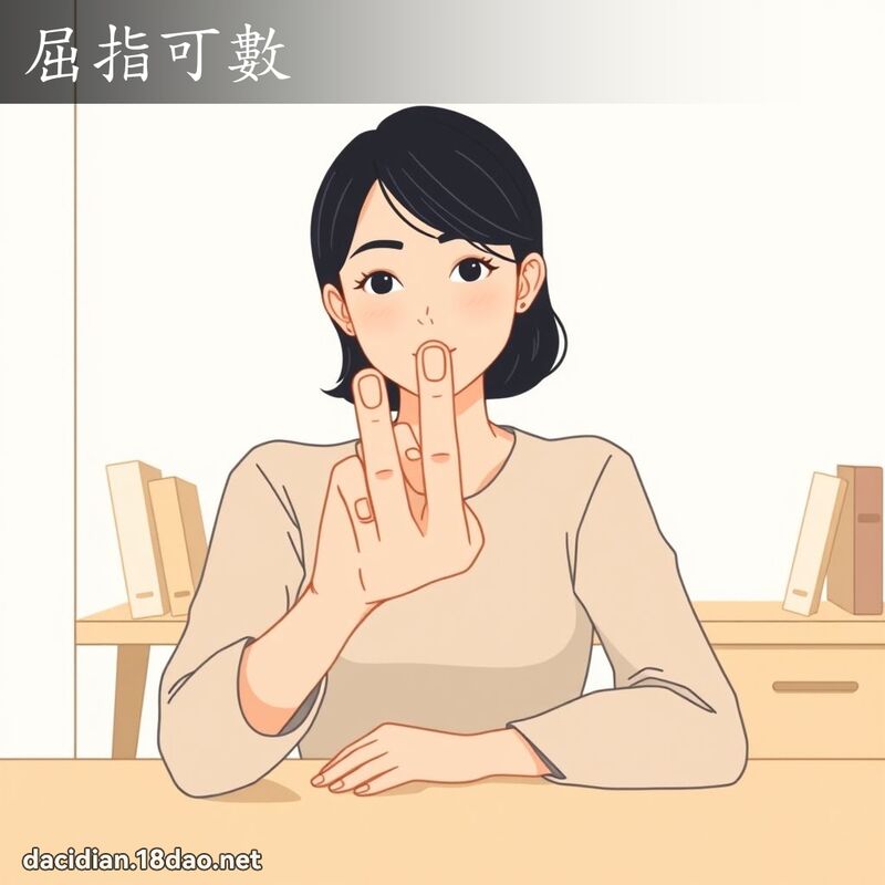 屈指可數 - 國語大辭典配圖