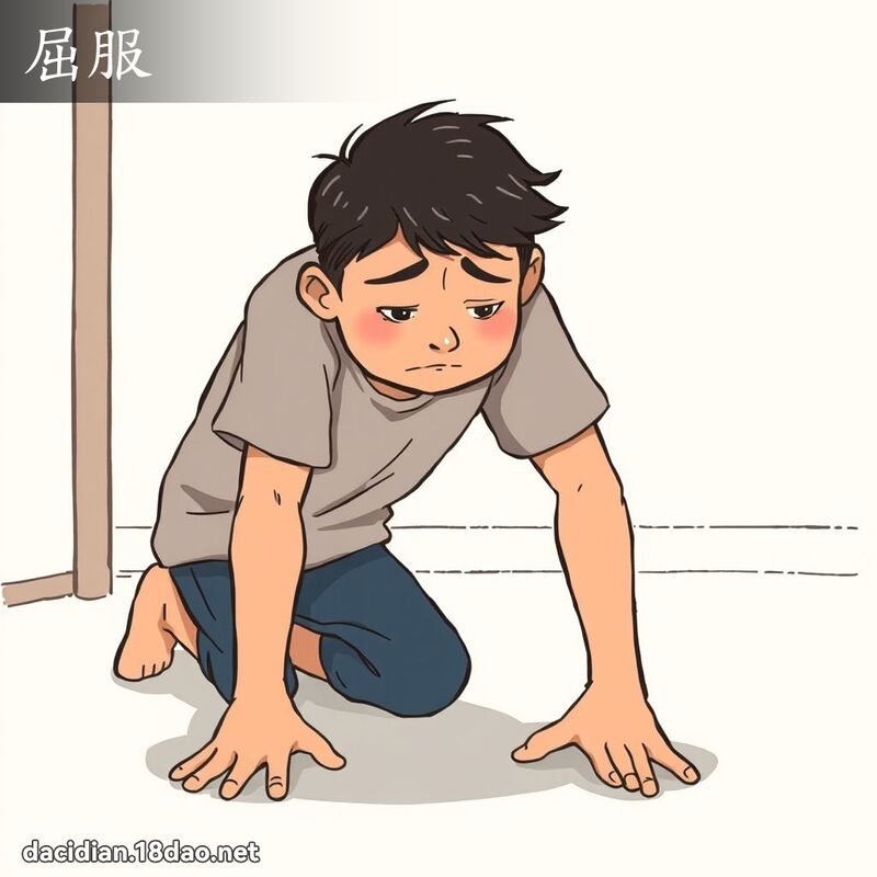 屈服 - 國語大辭典配圖