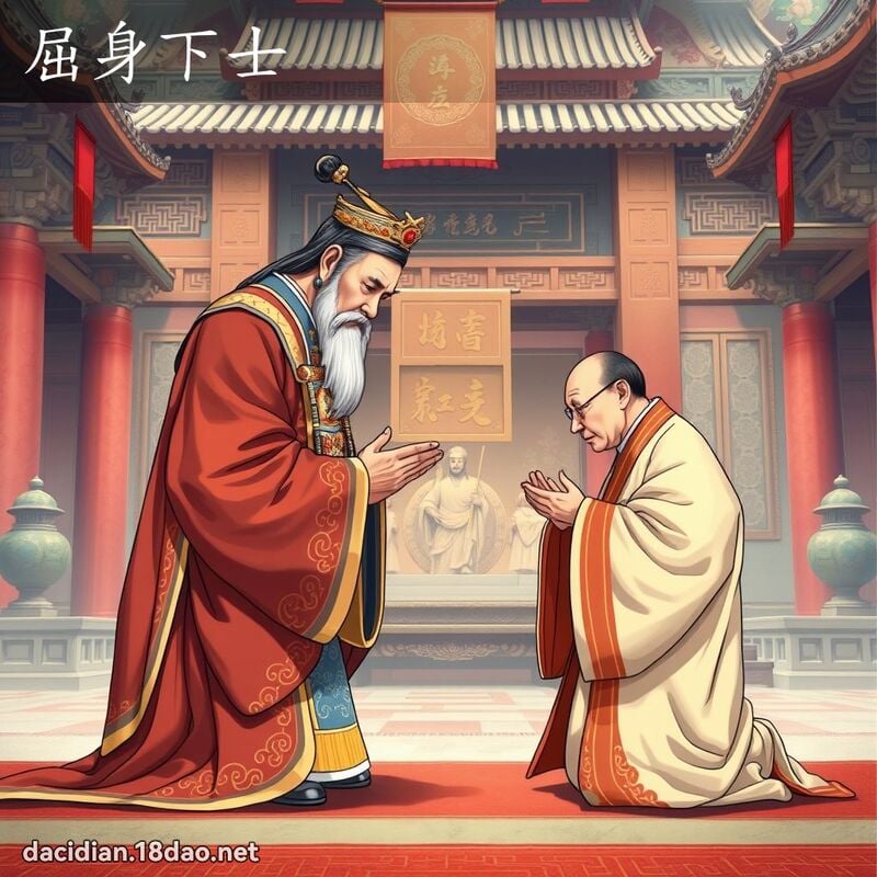 屈身下士 - 國語大辭典配圖