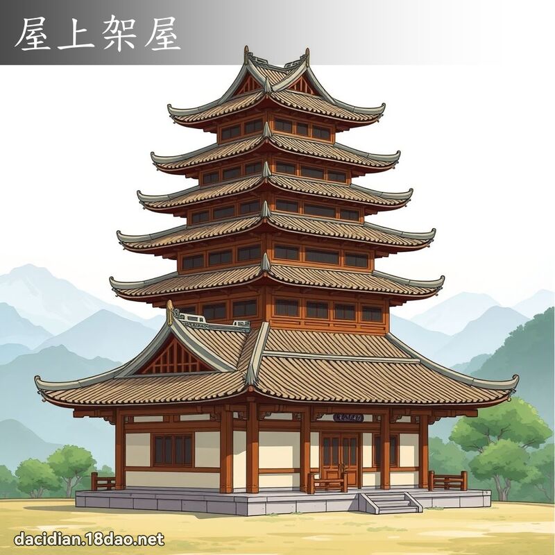 屋上架屋 - 國語大辭典配圖
