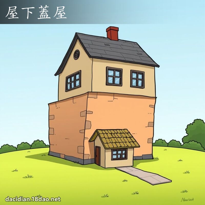 屋下蓋屋 - 國語大辭典配圖
