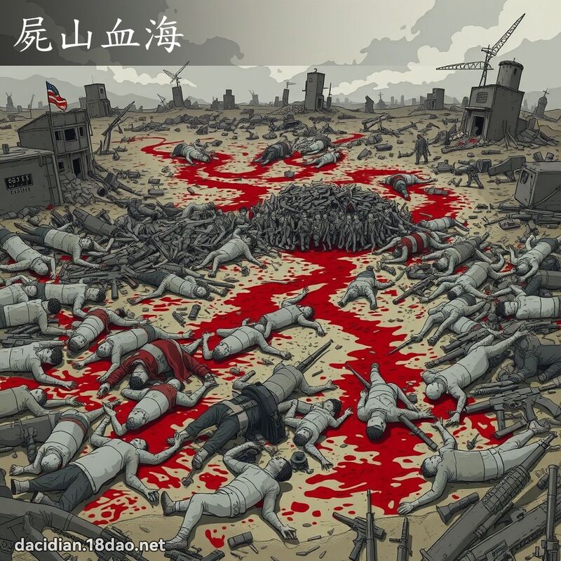 屍山血海 - 國語大辭典配圖
