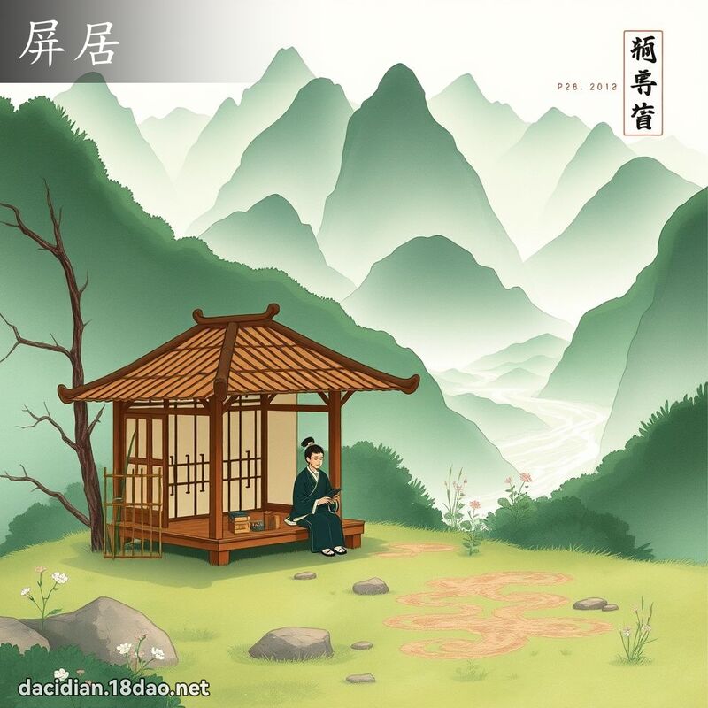 屏居 - 國語大辭典配圖