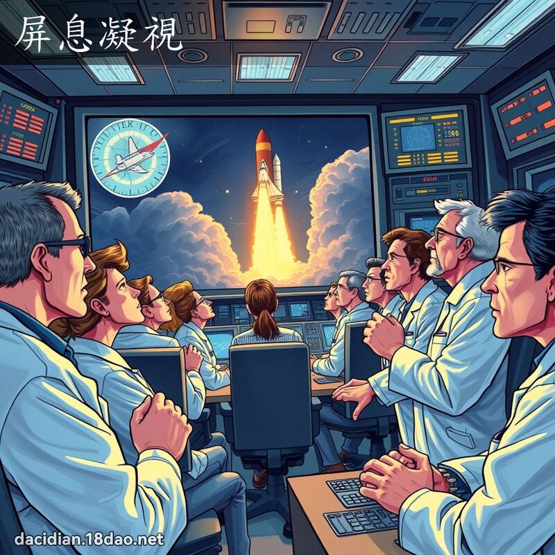 屏息凝视 - 国语大辞典配图