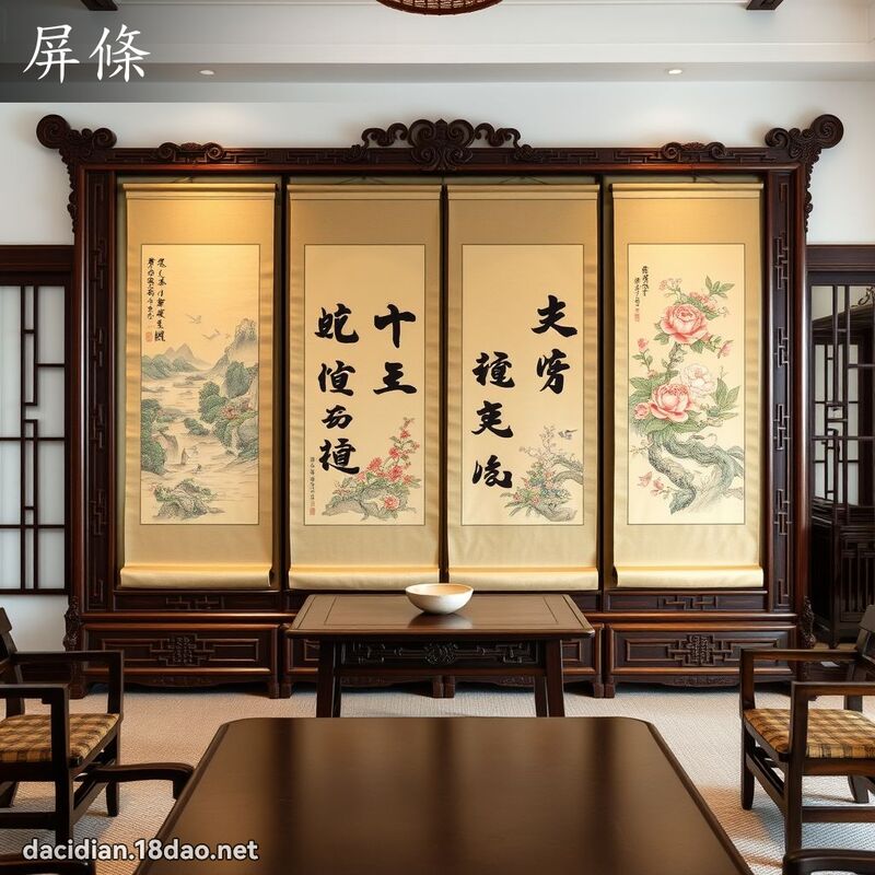 屏條 - 國語大辭典配圖