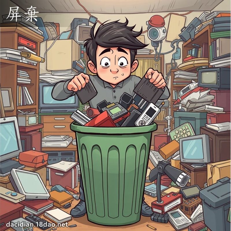 屏弃 - 国语大辞典配图