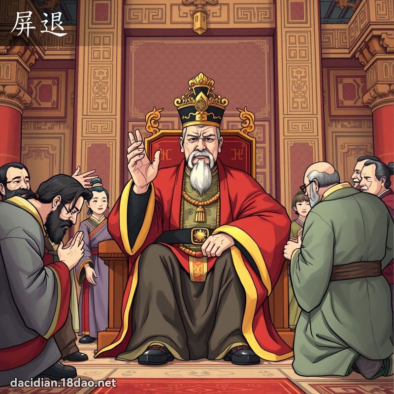 屏退 - 國語大辭典配圖