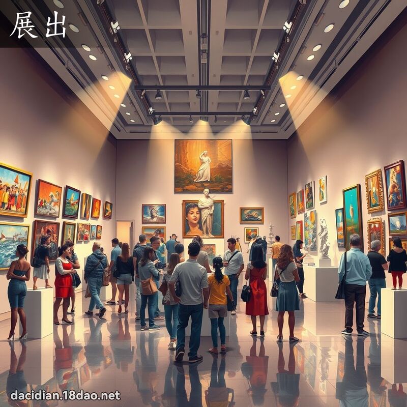 展出 - 國語大辭典配圖