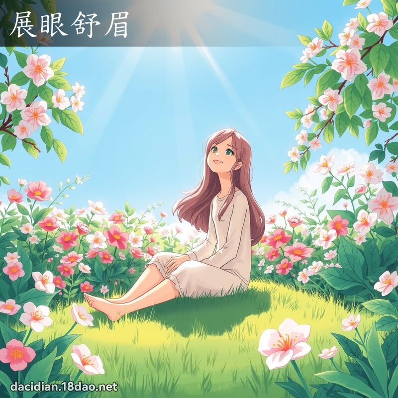 展眼舒眉 - 國語大辭典配圖