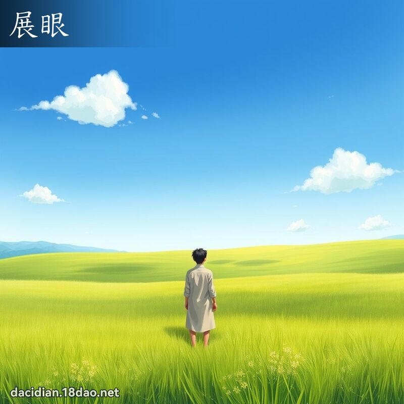 展眼 - 國語大辭典配圖