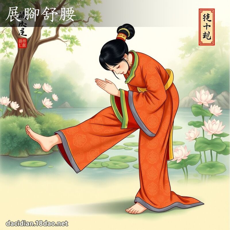 展腳舒腰 - 國語大辭典配圖