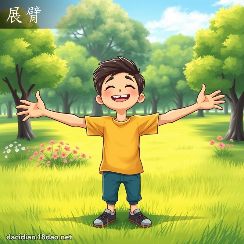 展臂 - 國語大辭典配圖