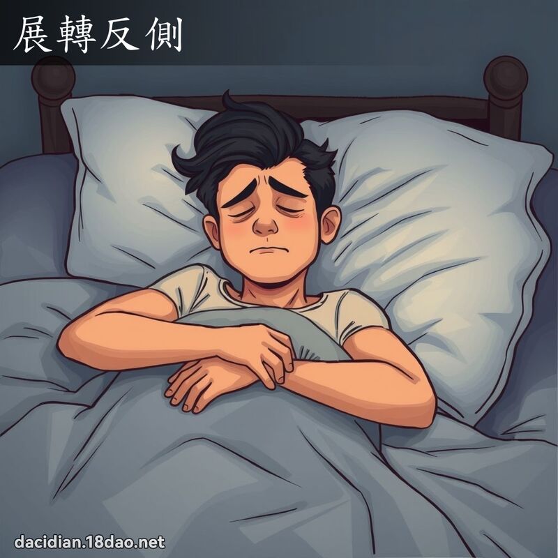 展轉反側 - 國語大辭典配圖