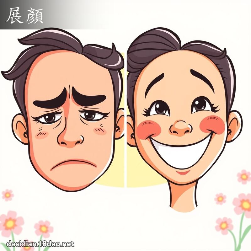 展顏 - 國語大辭典配圖