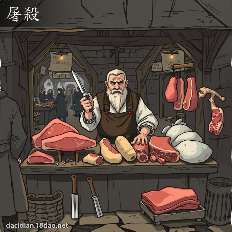 屠殺 - 國語大辭典配圖