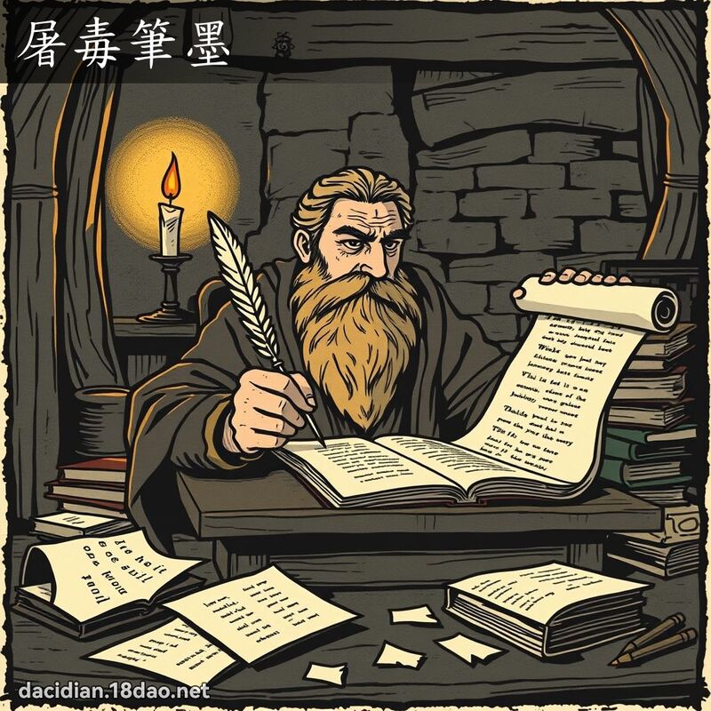 屠毒笔墨 - 国语大辞典配图