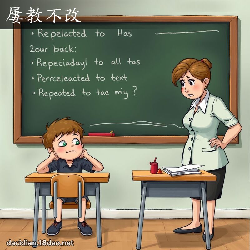 屢教不改 - 國語大辭典配圖