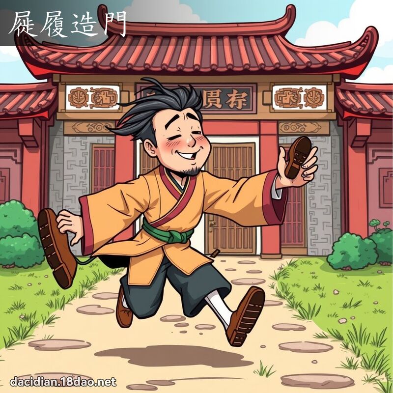 屣履造門 - 國語大辭典配圖