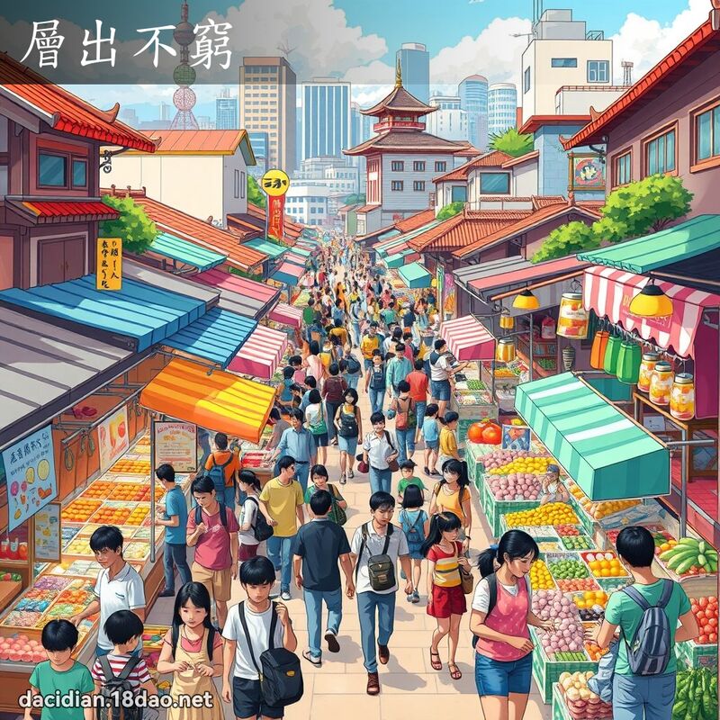 層出不窮 - 國語大辭典配圖